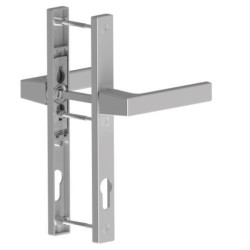 Дверная ручка AKPEN c пружиной 92 / 25 / 3, D130, A.Silver
