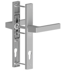 Дверная ручка AKPEN c пружиной 92 / 32 / 3, D130, A.Silver
