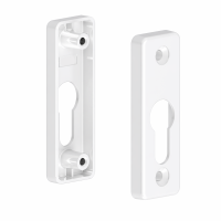 Накладка цилиндра алюминиевая 28 мм. (к-кт)  белая