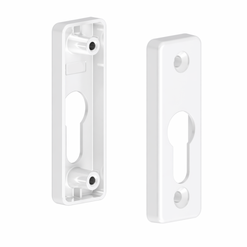 Накладка цилиндра алюминиевая 28 мм. (к-кт)  белая