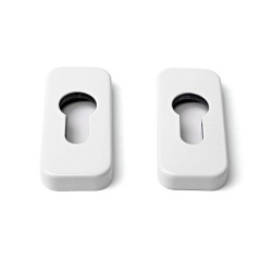 Накладка цилиндра замка (алюм.) бел.