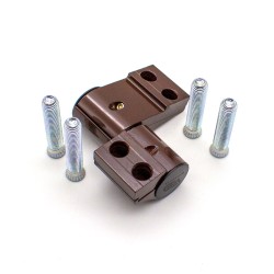 Петля дверная 2-секц., 67мм с анкерн. креплениями 60 мм. (теплая серия), коричн 8017