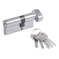 Цилиндр замка 30х30 с воротком (5 кл., перф.) Prof: 7 pin.