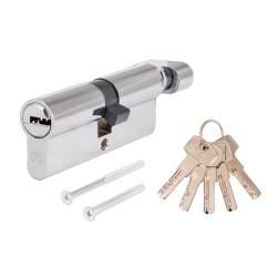 Цилиндр замка 40*40 мм (5 ключей, лазерн.) с воротком Old Master