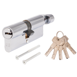 Цилиндр замка 40*45 мм (5 ключей, лазерн.) с воротком Old Master